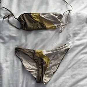 Stylish Colorblock Bikini Set